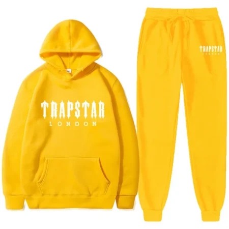 Men's Full Set Trapstar Quality-full Yellow Tracksuit