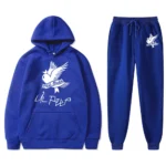 Men's Women's Full Sets Casual Sports Suits Oversized Blue Tracksuits