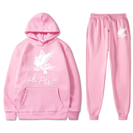 Men's Women's Full Sets Casual Sports Suits Oversized Pink Tracksuits