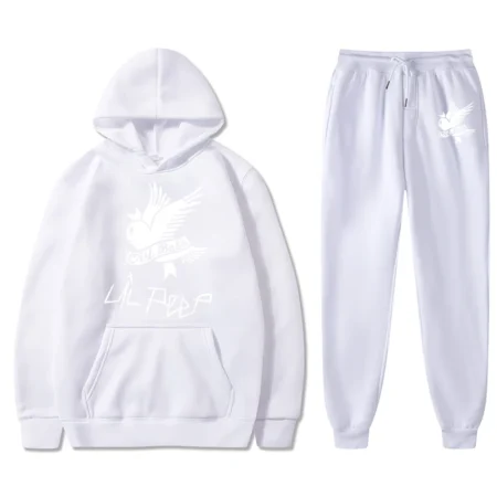 Men's Women's Full Sets Casual Sports Suits Oversized White Tracksuits