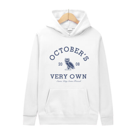 Men's Women's Outdoor October's Sports White Hoodie