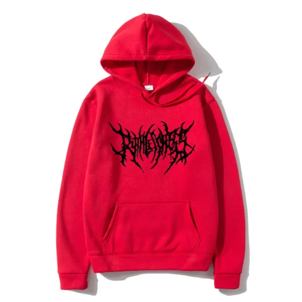 Unisex Tops Harajuku Vintage Aesthetic Gothic Graphic Red Hoodie